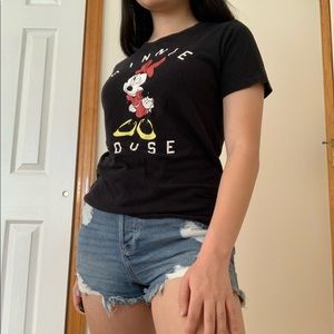 Minnie Mouse Disney black short sleeve t shirt